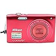 Nikon COOLPIX S3300 Compact Digital Camera - Red (16MP, 6x Optical Zoom) 2.7 inch LCD (Renewed)