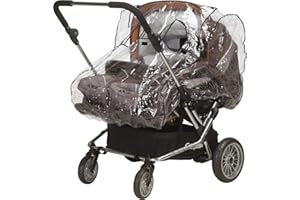 Playshoes 448963 universal cubierta impermeable, protección contra la lluvia, de lluvia para Zwilling carro, transparente