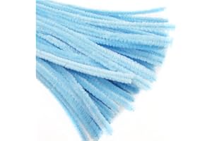 BEADS4CRAFTS 20 x PIPE CLEANERS *33 COLOURS* CHENILLE 6mm x 30mm STEM Children CRAFTS ART UK SELLER (Blue C454)