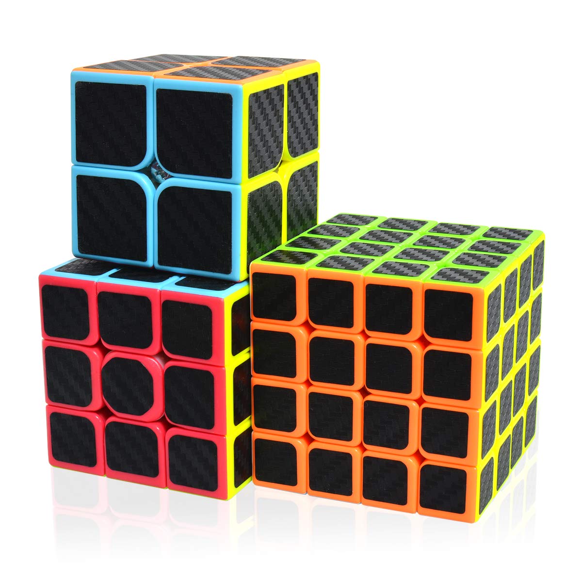 Roxenda Set De 4 Speed Cubes – 2x2, 3x3, 4x4 Y 5x5 Sin Pegatinas, Con Caja De Regalo Y Tutorial, Rompecabezas Para Principiantes Y Profesionales