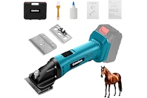 CATOLSSS Schermaschine Pferd für Makita 18V Akku,2500 RPM/Min Motor,6 Gang Profi Pferde Schafschere für Dickes & Verfilztes Haar (ohne Akku)