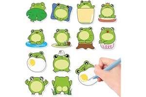 SUNSHINE SMILE Haftnotizen,12Pack Haftnotizen,336 Cartoon Niedliche Haftnotizen,Notizblock Klein,Kleine Blöcke für Haftnotizen in 12 Frösche Formen Design,Klein Büronotizen für Büro Schule Haus ﻿