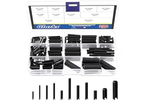 Glarks 230 pièces 11 tailles Kit de goupilles cylindriques, M2 M3 M4 M5 M6 M8 M10 Goupilles fendues à ressort Chevilles à ressort Assortiment de quincaillerie pour bricolage, réparation automobile