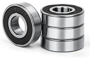 JESUSTREE 4 Stück 6000-2RS Kugellager 10x26x8mm Doppelt Geschützte Rillenkugellager Chromstahl und Vorgeschmiert, 6000RS Kugellager mit Doppeldichtung, für DIY, Drehbänke, Motoren, 3D-Drucker