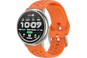 OUTPUTBT Silicone Cinturino 20mm per Amazfit Active 2/Active/Amazfit GTS/GTS 2/2e/GTS 3/GTS 4/GTS4 Mini/GTR Mini/Amazfit Bip/Bip U/BipU Pro/Bip 3/Bip3 Pro/Pop/Pop Pro Cinturini Sport per Uomo Donna