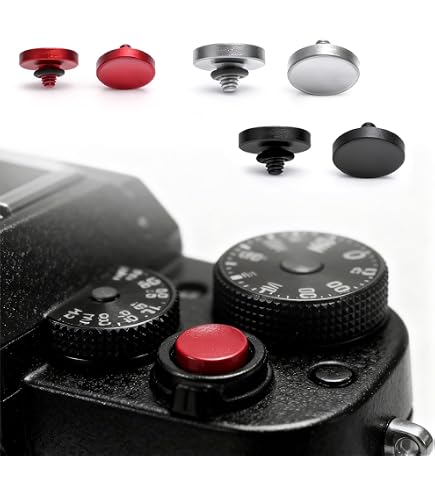 4 Stuks Ontspanningsknoppen Voor Camera - Compatibel Met Fujifilm X, Canon AE-1, Nikon, Leica En Sony - Zilver, Blauw, Goud, Oranje