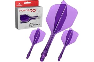 Mission Darts | Force 90 Vortex | Freccette modellate di precisione integrato e sistema di asta | stili multipli | diversi colori.