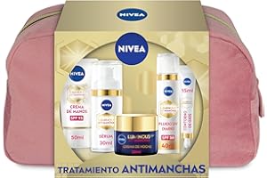 NIVEA Cellular Luminous630 - Pack de Regalo Tratamiento Completo Antimanchas - de Día 40 ml, Crema de Noche 50 ml, Sérum 30 ml, Contorno de Ojos 15 ml y Crema de Manos 50 ml - Todo Tipo de Piel