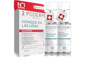 PODERM - TRATAMIENTO INTENSIVO HONGOS EN LAS UÑAS - 2 PRODUCTOS - Para hongos en las uñas difíciles de tratar - Cuidado profesional - Fácil y rápido - SWISS MADE