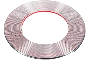CarJoy 5mm x 5m Chrome Car Styling Moulding Strip, Self Adhesive Detail Edging for Doors, Boots, Grills, Bumpers etc., Universal Fit, 5m Long, 5mm Wide, 2mm Deep, Chrome Finish