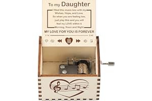 Blumuze Daughter Gifts, Wood Hand Crank Music Box Christmas Birthday Gifts for Daughter, Daughter Gifts from Mum Dad, You Are My Sunshine Music Box Gift for Daughter on Wedding, Graduation,Mothers Day