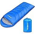 Yordawn Sleeping Bags for Adults Kids, Lightweight Sleeping Bag 3 Season Winter Summer Compact Single Sleepingbag for Camping Hiking Outdoor Travel Waterproof Envelope Sleep Bag, Blue