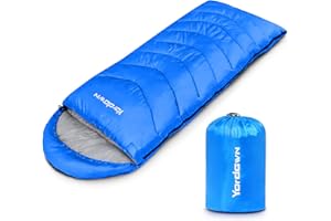 Yordawn Saco de Dormir Adulto Niños Ultraligero y Compacto, Saco Dormir Ligero Camping 4 Estaciones Sacos de Dormir Invierno Verano, Sleeping Bag Saco Cama Impermeable para Viajes Senderismo