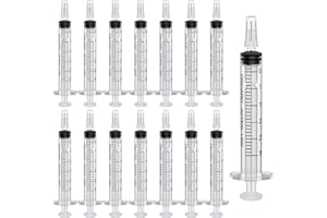 REYSHIN 20 Stück Kunststoff Spritzen 3ml, Einwegspritze Plastikspritze&Futterspritze Dosierspritze in Einzelverpackung. Ideal für feine Dosierungen, Hobby, Handwerk und Haustiere(20, 3ml)