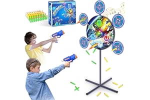 DX DA XIN Zielscheibe Schießspiele mit Licht und Sounds Zielscheibe für Nerf Spielzeug Pistole für Junge 4-12 Jahre Weltraumkriege Halloween Weihnachten Geschenke für Kinder(105cm)