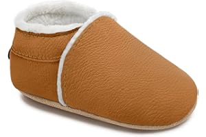 HMIYA Chaussures Cuir Souple Bébé Chaussons Premiers Pas Bebe pour Garçon Fille Nourrisson Efant