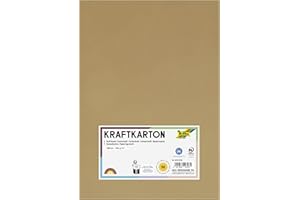 folia 692/4/98 - Kraftkarton natur, 230 g/m², DIN A4, 50 Blatt, zum individuellen Basteln und Gestalten von Grußkarten, Einladungen, Tischkarten, uvm.
