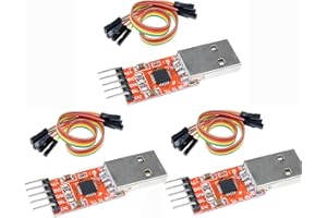 Aideepen 3Pcs CP2102 USB to TTL Converter HW-598, 5-pin Plug Module for 3.3 V and 5 V