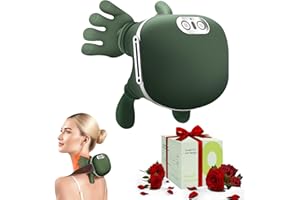 Robofun Nackenmassagegerät, Rückenmassagegerät Massagemeister Mit 3 Massagestufen 2 Temperaturstufen, Massagegerät Mit Wärme Für Rücken Schulter, Für Frauen Männer, Entspannen Sie Ihre Muskeln - Grün