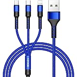 RAVIAD Multi Cavo di Ricarica, 3 in 1 Multiplo Cavetto [1.2M] Micro USB Tipo C Nylon Intrecciato Cavo di Ricarica USB per Sam
