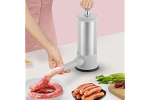 RAINWEEL Manueller Wurstfüller, manuelle Wurstmaschine, Wurstfüllmaschine, Wurstpresse mit 4 verschiedenen Füllrohren, zur Herstellung von Würstchen mit verschiedenen Füllungen verwendet werden