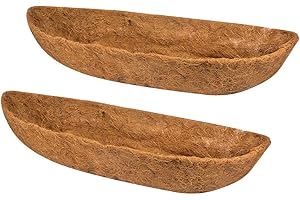 Joen 36 Inch Extra Thicker Trough Coco Liner,Wall Planter Replacement Liners for Window Box(2 Pack)