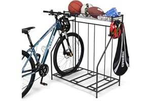 SUNIX Support de support de vélo,support de stationnement à 3 vélos,support de vélo pour le garage,emplacement pour vélo réglable en 3 largeurs pour,hybride,vélos pour enfants,vélo d'extérieur intérieur