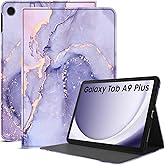 Robustrion Cover for Samsung Galaxy Tab A9 Plus 11 inch Cover Case, Folio Case Cover for Samsung Tab A9+ 11 inch - Marble Lil