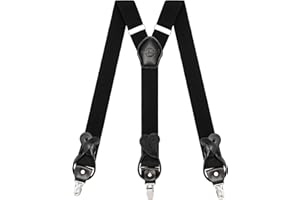Kohentact Hosenträger Herren mit Clip- und Knopfbefestigung, inklusive 6 Knöpfe, 3,5 cm Breite Y-Form für Körpergrößen bis 200 cm Suspenders for Men