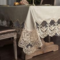 ARTABLE PVC-Tischdecke Transparent Mit Spitze - Wasserdicht Für Hochzeit, Küche, Party