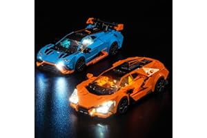 BRICKBLING Zestaw oświetlenia LED kompatybilny z Lego 77238 Lamborghini Revuelto & Huracán STO (bez modelu), dekoracyjny zestaw oświetleniowy kompatybilny z Lego Lamborghini Revuelto & Huracán STO Zabawki