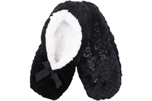 BambooMN Adult Super Soft Warm Cozy Fuzzy Soft Touch Sleeper Slippers Non-Slip Lined Socks - Single Pairs