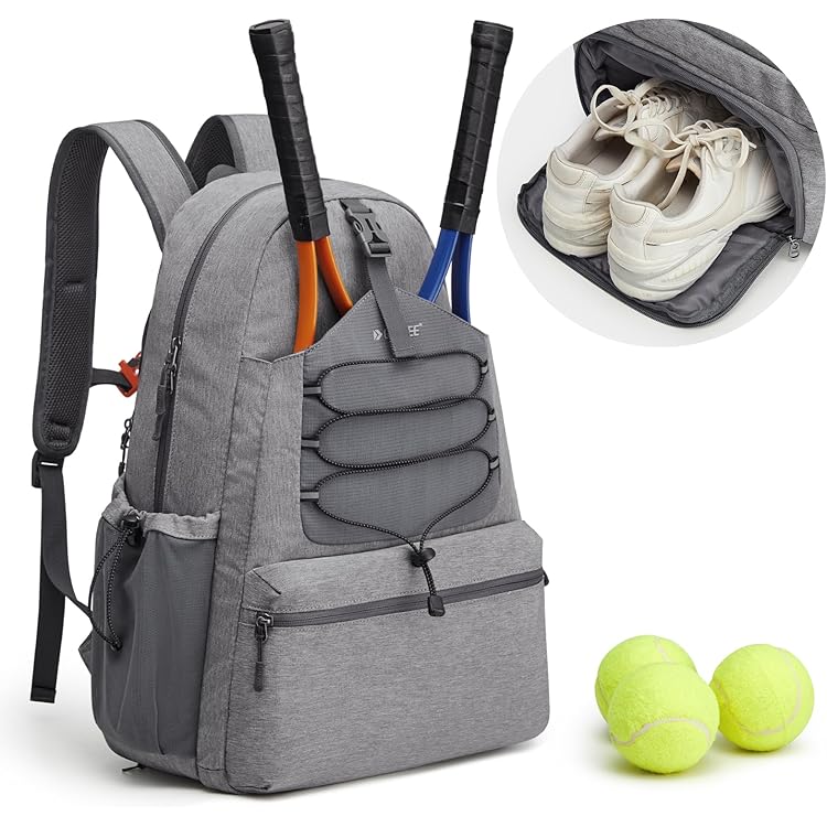 DSLEAF Sac à Dos De Tennis Pouvant Contenir 2 Raquettes, Sac De Tennis