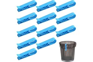MEKEET 12PCS Wheelie Bin Clips Plastic Multi-functional Anti-Slip Waste Bin Bag Clamp Clips Garbage Clip Trash Can Clip Trash Bag Holder Bin Clips for Kitchen Garbage Waste Trash Can Junk Bag Fixed Clips