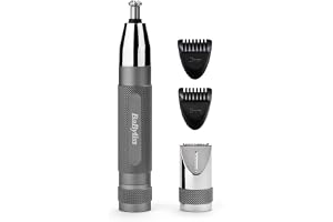 BaByliss Super-X Metal Nose Trimmer, Öron- och ögonbrynshårtrimmer, robust metallhölje, smidig säker skärning