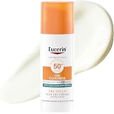 Eucerin Sun Gel Oil Control Dry Touch SPF 50+ (50ml), 50+ Face Sun Protection with UVA/UVB Filters, Sun Cream for Oily &amp; Acne