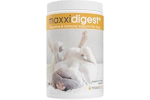 maxxipaws maxxidigest+ Prebióticos y Probióticos para Perros - Soporte Digestivo e Inmunológico - Suplemento en Polvo, 375g
