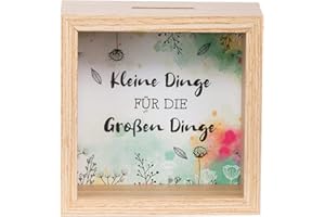 ‎BRANDSSELLER Brandsseller Spardose Sparbüchse Bilderrahmen Design mit Sichtfenster - Kleine Dinge FÜR DIE Großen Dinge