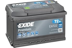 EXIDE 72Ah 12V 720A EA722 PREMIUM DIN/ISO LB3 Starterbatterie