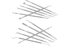 HonGien 12 Stück Modellierwerkzeug, Wachs Schnitzwerkzeug, Wachs Modellierwerkzeug zum Schnitzen und Herstellen von Wachsfiguren oder Töpferwaren