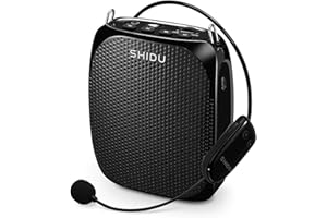 Sprachverstärker Drahtloser Kabellos Stimmverstärker Original shidu Voice Amplifier Pa System Lautsprecher mit Headset-Mikrofon 10W Wiederaufladbar Lautsprecher für Teachers Tour Guide Sport Trainer