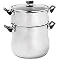 Pentola Couscous Crealys 12L - Acciaio Inox, Per Induzione, Con Manici Bakelite