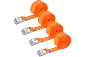 Spanngurte Kurz 1M, GAUATO 4 Stück Zurrgurte mit Klemmschloss Befestigungsriemen, Verstellbare Spannbänder Ratschengurte Gurte, Befestigungsgurt für Fahrrad, Autotransport, Fracht, Gepäck, Motorrad