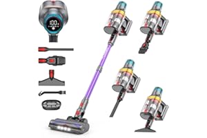 aonus A9 Max Aspirateur Balai sans Fil 58Kpa/600W/75Mins, Aspirateur sans Fil Puissant, Autoportant, 1.8L Ultra Grande Capacité, Écran Tactile Intelligent pour Les Poils d'animaux/Sols Durs/Tapis