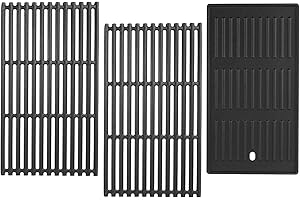 BBQration 17" Cooking Grates and Griddle for Charbroil Tru-Infrared 4-Burner Grill 463242716 463242715 466242716 463257520 463276016 463276016 for Charbroil Grill Replacement Parts