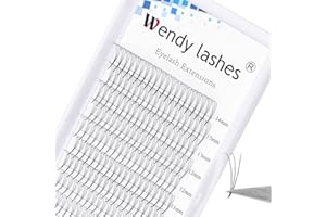 WENDY LASHES Extensiones de Pestañas Volumen Ruso 3D 0.07mm D Curl 8-14mm Mixed Volumen de Rizo Pestañas Rusas Middle Tape Volumen Ventilador Pestañas Pestanas Individuales