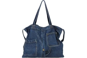 LHHMZ Bolsos vaqueros tipo hobo para mujer Bolso Retro Jean Bolsos Casual Jean Tote Bolsos Casual de Tejano Grandes para Niñas