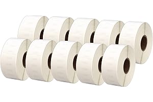 Printing Saver 10x 11355 19 x 51 mm Compatibili Rotoli Etichette adesive (500 Etichette/Rotolo) per Dymo LabelWriter 310 320 330 4XL 400 450 Turbo/Twin Turbo/Duo & Seiko SLP etichettatrici