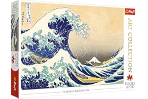 Trefl Puzzle, La Grande Vague au Large de Kanagawa, Hokusai Katsushika, 1000 Pièces, Collection d'art, Qualité Premium, pour Adultes et Enfants à partir de 12 Ans, TR10521