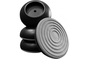 BOMI Elefantenfüße 4er Set rund, Schwarz I Wandschutzpads für Treppenschutzgitter ohne Bohren & Türschutzgitter I Antirutsch-Funktion I Wandpads zum Klemmen I Zubehör für Kinderschutzgitter